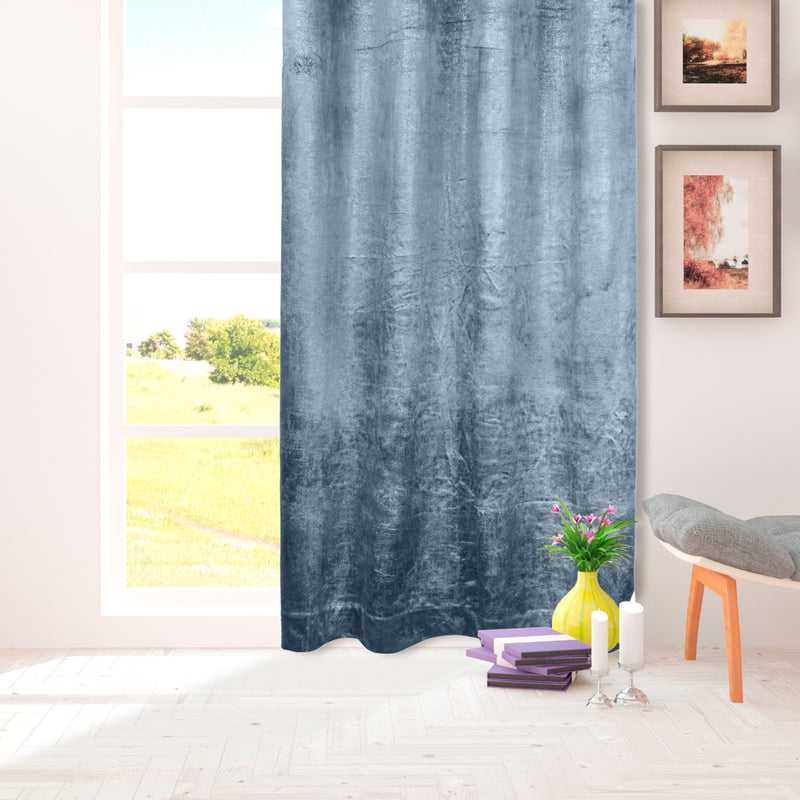 Grommet curtain panel - Glamour - French Blue - 54 x 108''
