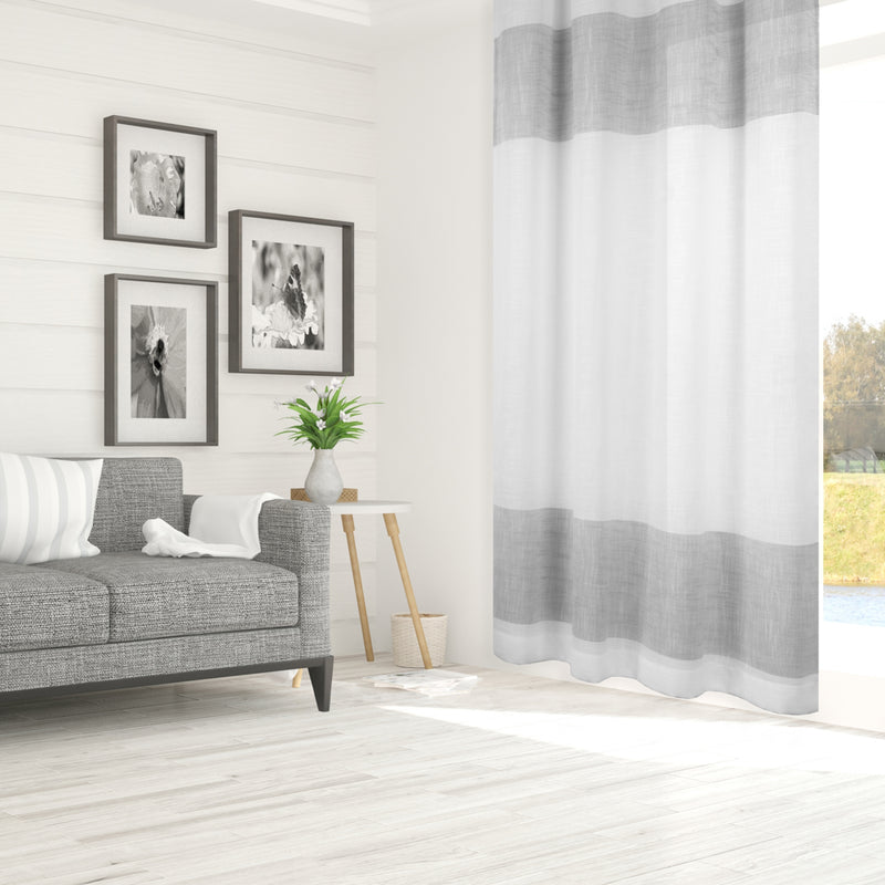 Grommet curtain panel - Elodie - Grey - 54 x 85''