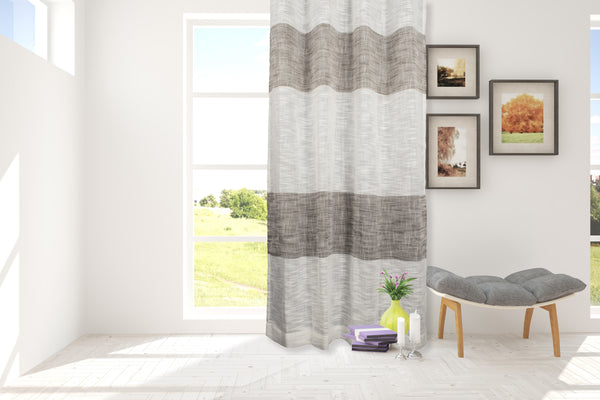 Grommet curtain panel - Elodie - Brown - 54 x 95''