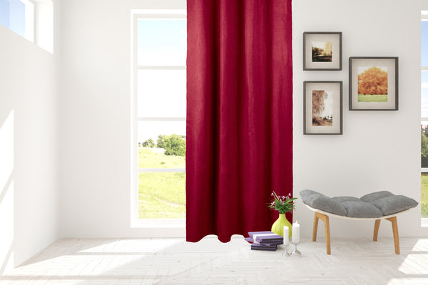 Dimout grommet panel - Oxford - Red - 54 x 85 inch (137 x 215 cm)