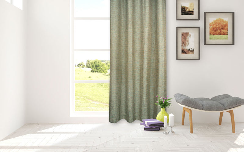 Grommet curtain panel - Scott - Green - 54 x 85''