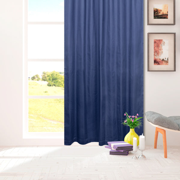 Hidden Tabs curtain panel - Lyons - Indigo - 52 x 63''
