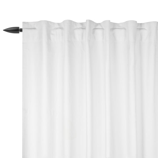 Hidden Tabs curtain panel - Lyons - White - 52 x 63''