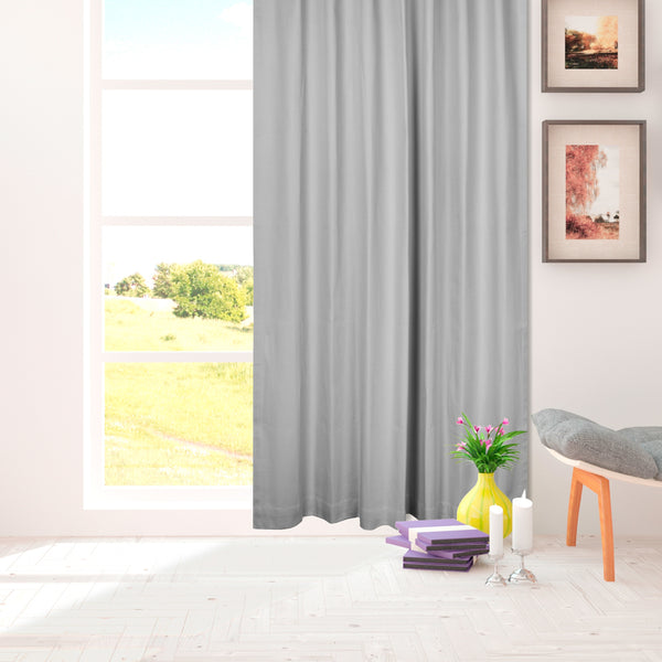 Hidden Tabs curtain panel - Lyons - Grey - 52 x 85''