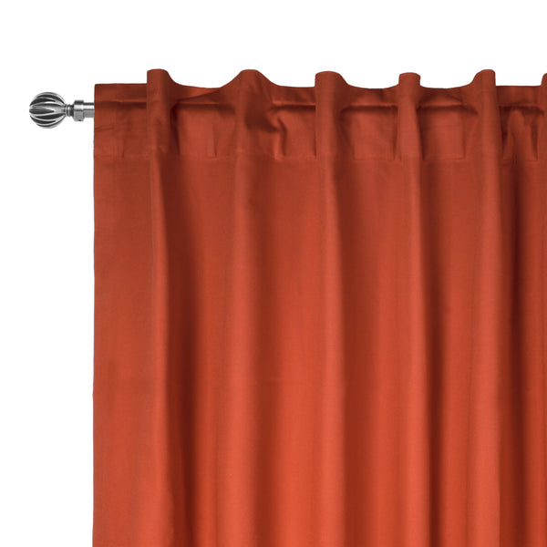 Hidden Tabs curtain panel - Lyons - Rust - 52 x 85''