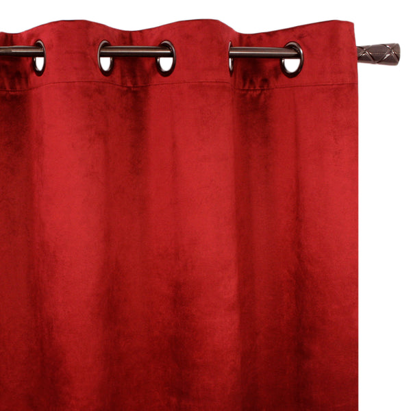 Rideau à œillets - Luxe - Rouge - 52 x 96 po