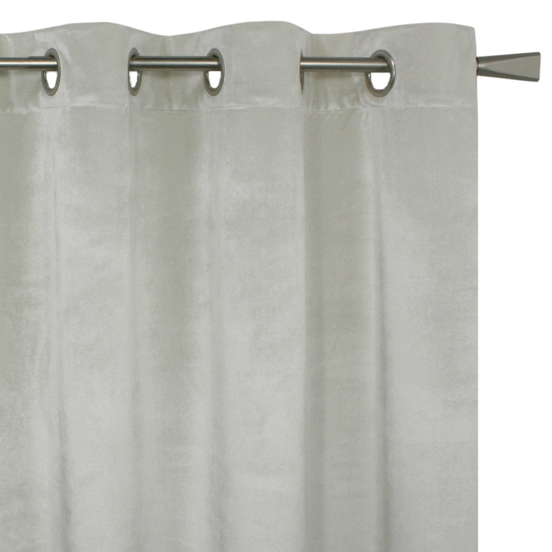 Grommet curtain panel - Luxe - White - 52 x 85''