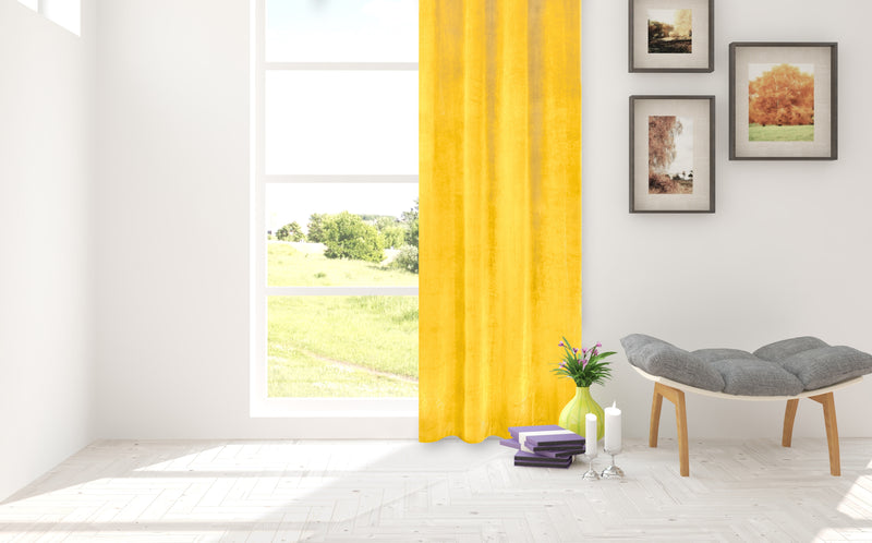 Grommet curtain panel - Luxe - Yellow - 52 x 85''