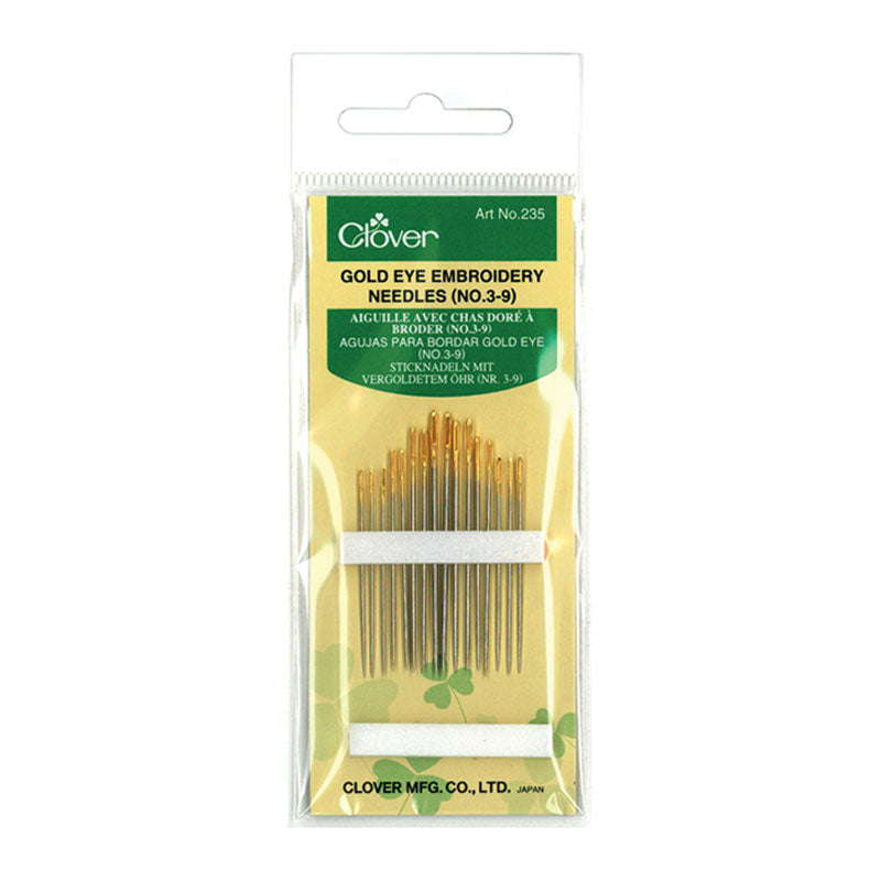 CLOVER - Gold Eye Embroidery Needles #3-9