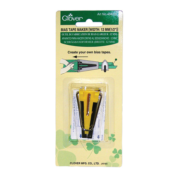 Appareil à Biais Clover 12 Mm – Pour Créer Du Biais Rapidement Et Facilement, Blanc