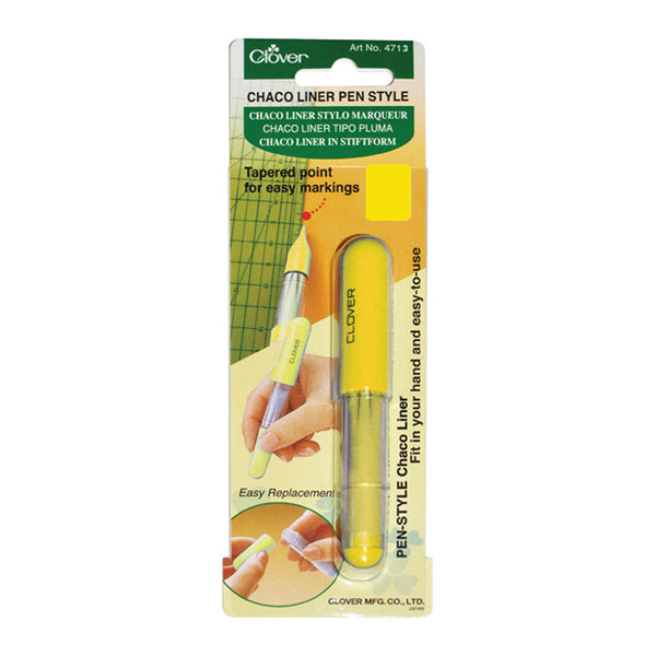 Clover Chaco Liner Chalk Pen in Yellow - Cottoneer Fabrics