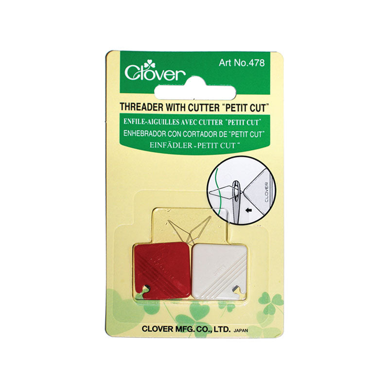 CLOVER - Needle Threader with Cutter - 2 pcs