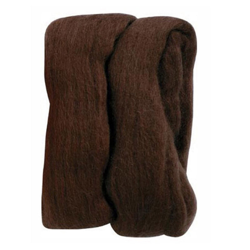 CLOVER 7931 Natural Wool Roving - Brown