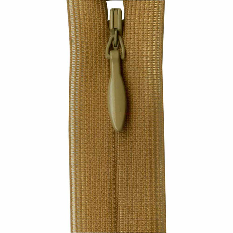 COSTUMAKERS Fermeture à glissière invisible à bout fermé 20cm (8 po) - brun doré - 1780