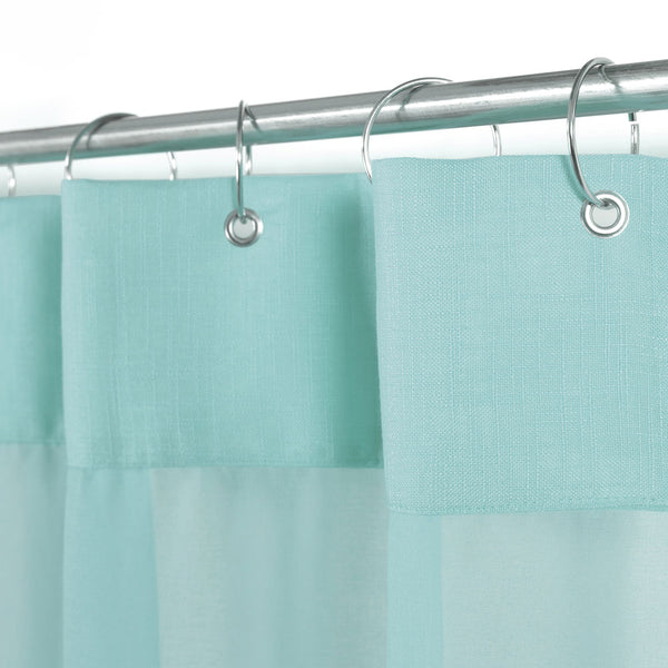 Curtain panel - Cleo - Turquoise - 55 x 98''
