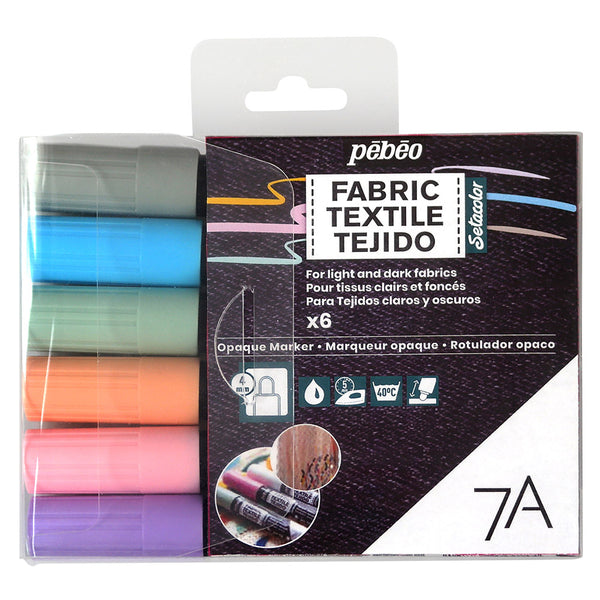 7A OPAQUE MARKER 4 MM SET OF 6 PASTEL MARKERS