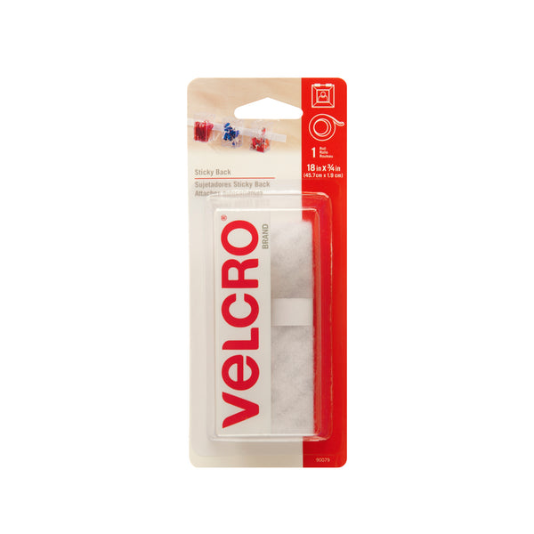 VELCRO® Brand STICKY BACK TAPE - WHITE 18"