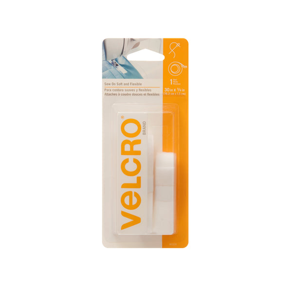 VELCRO® Brand SOFT & FLEXIBLE SEW ON TAPE - WHITE