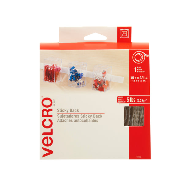 VELCRO® Brand STICKY BACK TAPE - WHITE 15'