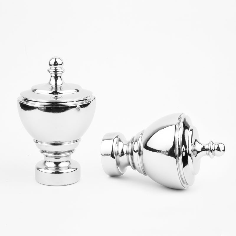 Metal finial for 28mm rod - Colonial - Chrome