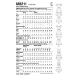 M8211 Misses' & Women's Dresses (size: 26W-28W-30W-32W)
