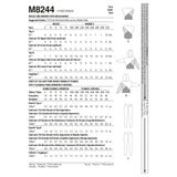 M8244 Misses' and Women's Tops and Leggings (size: 18W-20W-22W-24W)