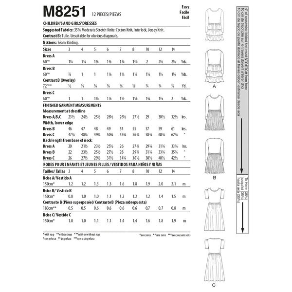 M8251 ROBES POUR ENFANTS (grandeur: 3-4-5-6)