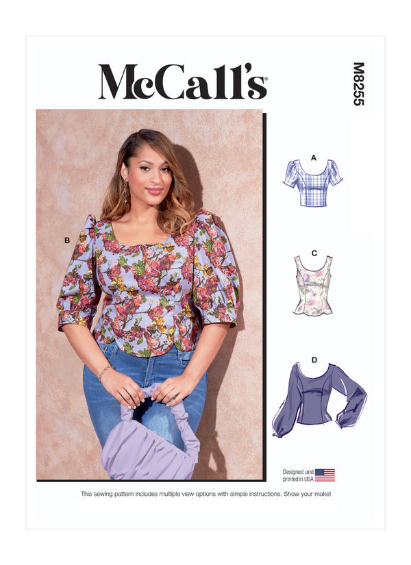 M8255 Misses' and Women's Tops (8-10-12-14-16)