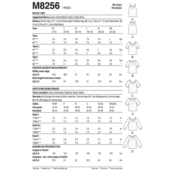 M8256 Misses' Tops (XS-S-M-L-XL-XXL)