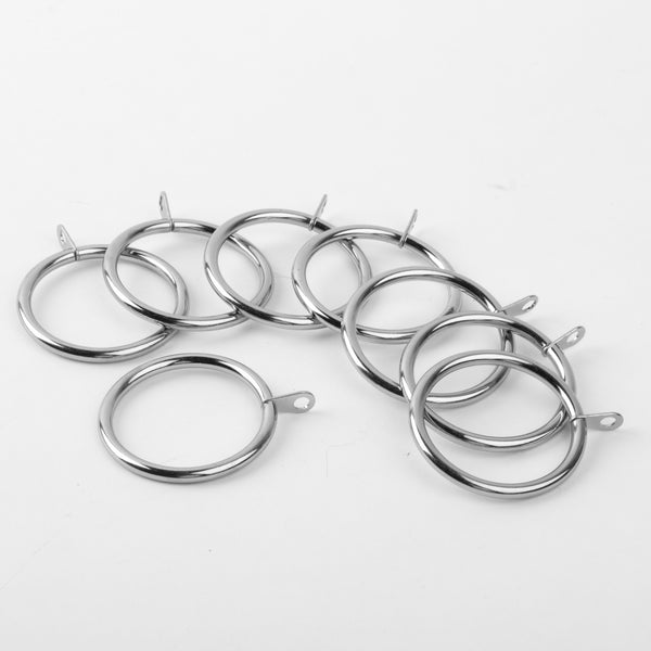 Metal rings with eyelet for 28mm rod - Chrome