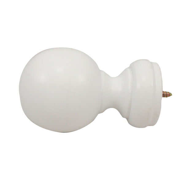 White Ball Finial - for 1⅜" (35 mm) diameter rod