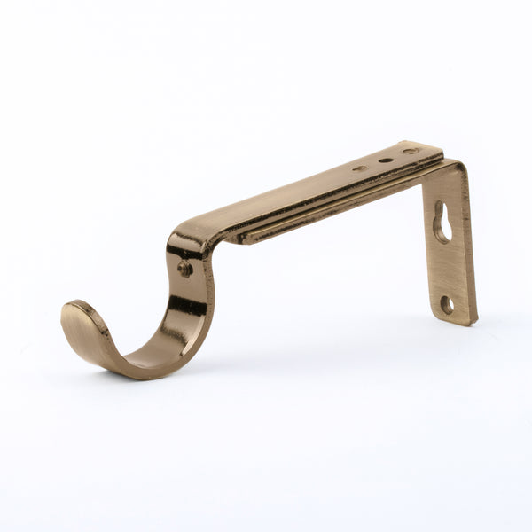 Metal center extendible bracket for 28mm rod - Antique brass - 4 - 5.75"