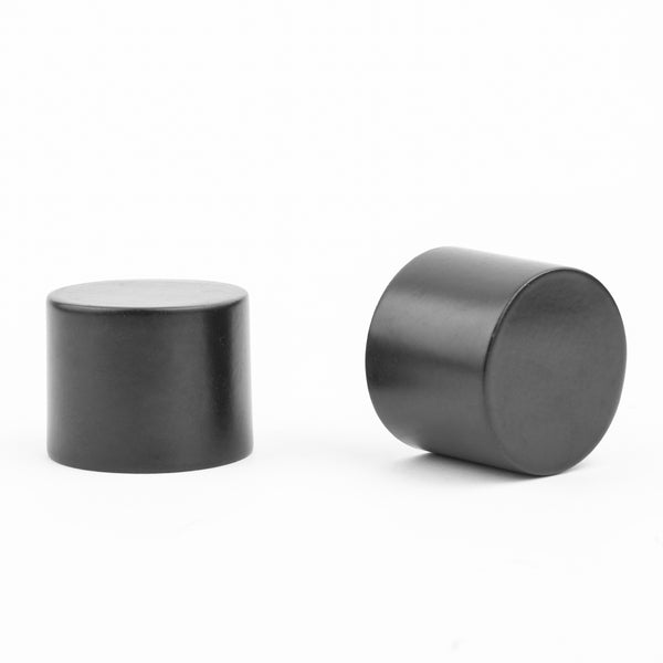 Metal end caps for 19mm rod - Black