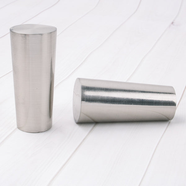 Metal finial for 19mm rod - Cone - Brushed Silver