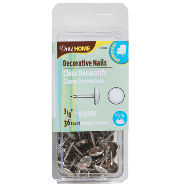 Decorative Nails, 3/8 in, silver