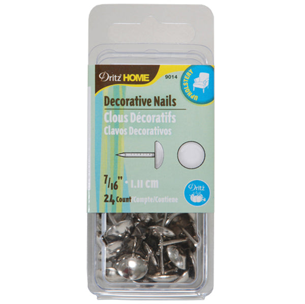 Decorative Nails, 7/16 in, silver