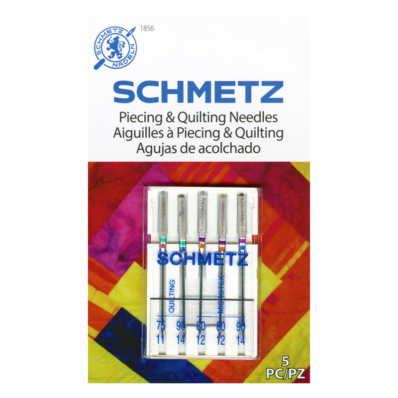 SCHMETZ #1856 Piecing & Quilting Needles Pack Carded - Assorted - 5 count