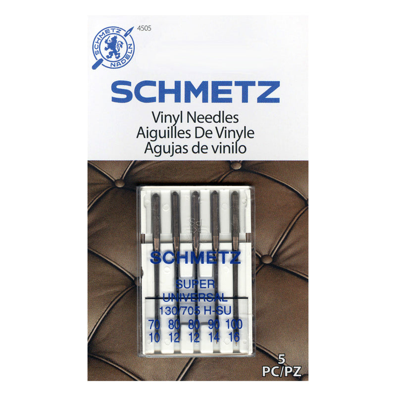 SCHMETZ #4505 Vinyl Needles Pack Carded - Assorted - 5 count