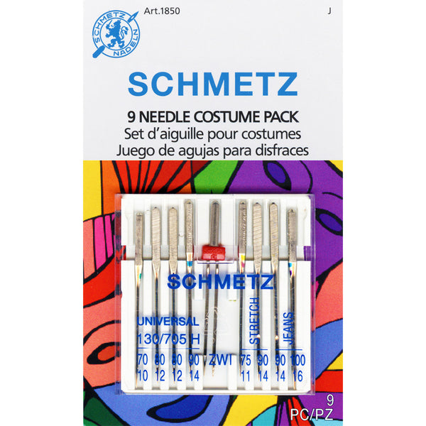 SCHMETZ #1850 Costume Needles Pack Carded - Assorted - 9 count