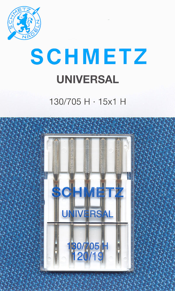 SCHMETZ aiguilles universelles - 120/19 - carte de 5 pièces