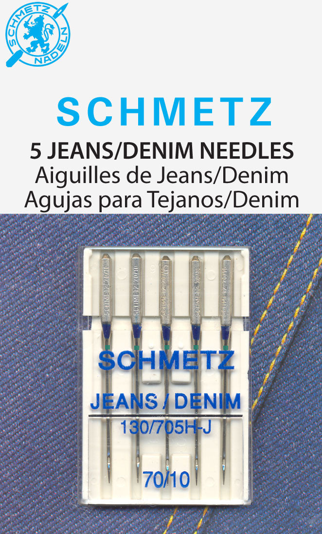 SCHMETZ for denim needles - 70/10 carded 5 pieces