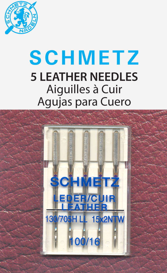 SCHMETZ aiguilles pour cuir - 100/16 - carte de 5 pièces