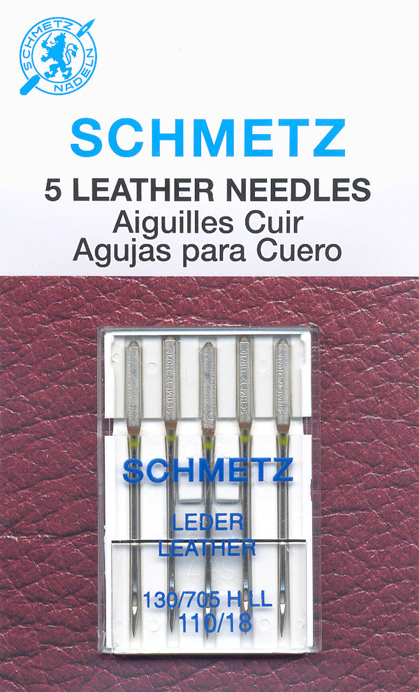 SCHMETZ aiguilles pour cuir - 110/18 - carte de 5 pièces