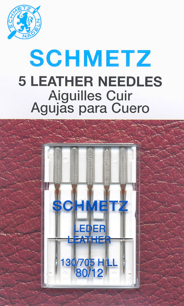 SCHMETZ leather needles - 80/12 carded 5 pieces