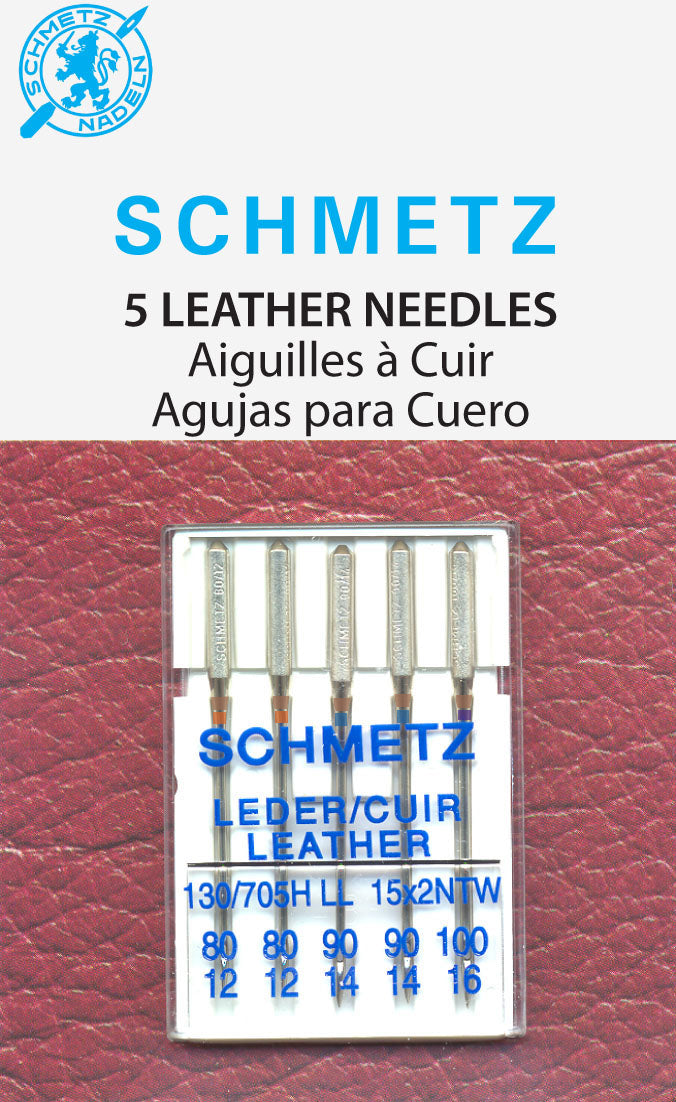 SCHMETZ leather needles - assorted carded 5 pieces