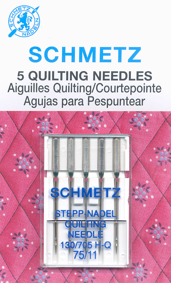 SCHMETZ quilting needles - 75/11 carded 5 pieces