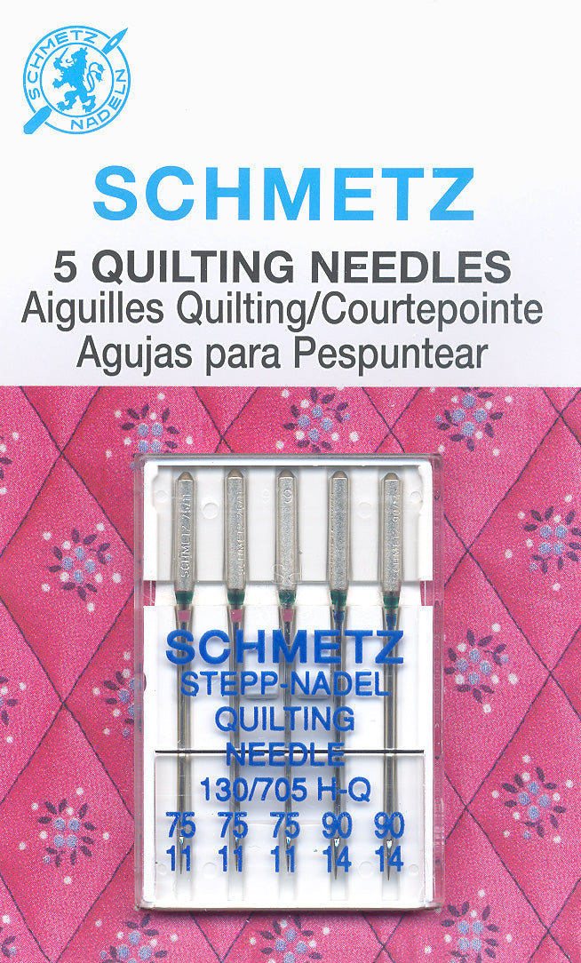 SCHMETZ quilting needles -  assorted carded 5 pieces