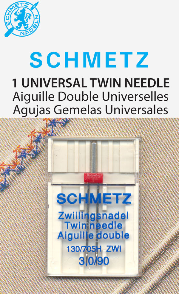 SCHMETZ twin needles - 90/14 - 3.0mm carded 1 piece
