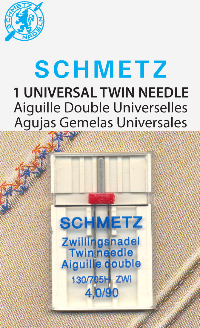 SCHMETZ aiguille double - 90/14 - 4.0mm - carte de 1 pièce