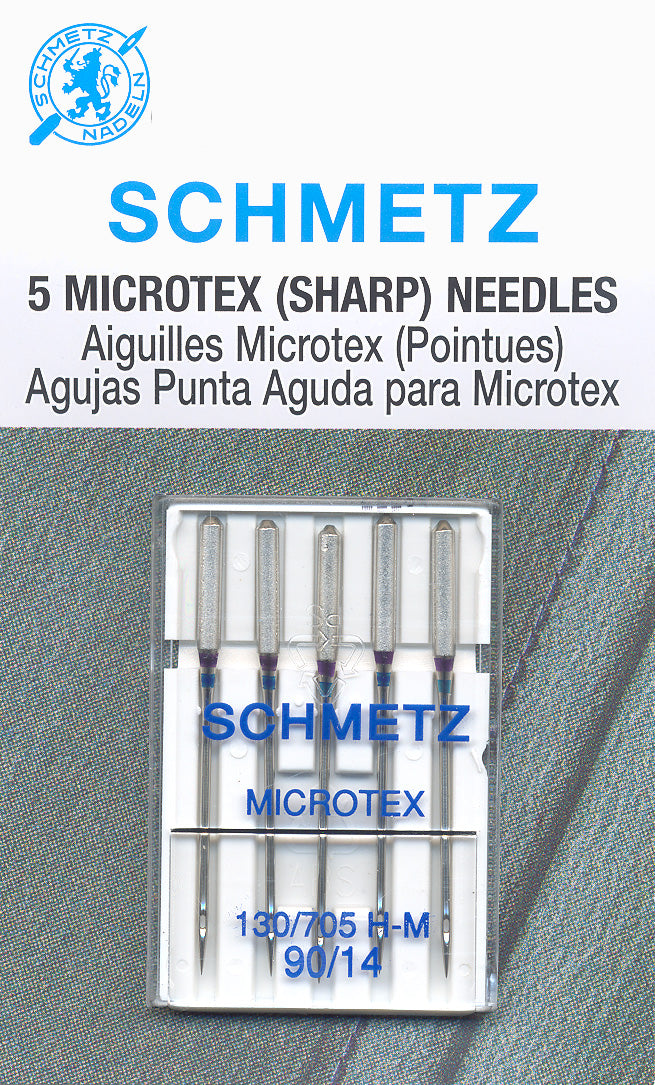 SCHMETZ microtex needles -  90/14 carded 5 pieces